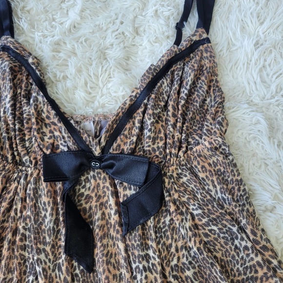 Victoria’s Secret Babydoll Lingerie Leopard Ruffle medium - Picture 4 of 7